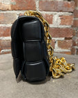 BOTTEGA VENETA CHAIN PADDED CASSETTE BAG ‘BLACK/GOLD’