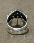DEAL DESIGN HALF SHADE ARMOR RING 'SILVER'