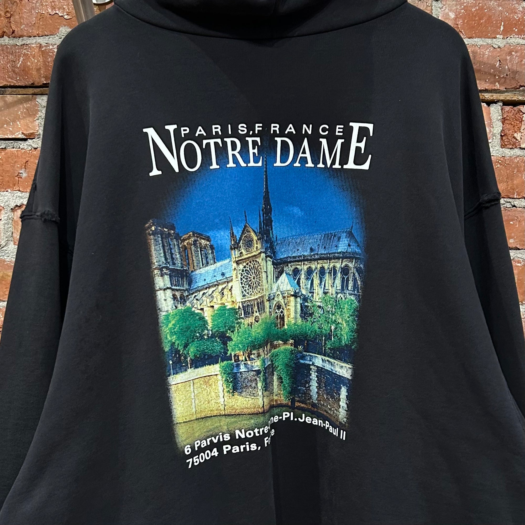 BALENCIAGA SS20 SACRE COEUR NOTRE DAME HOODIE ‘BLACK’