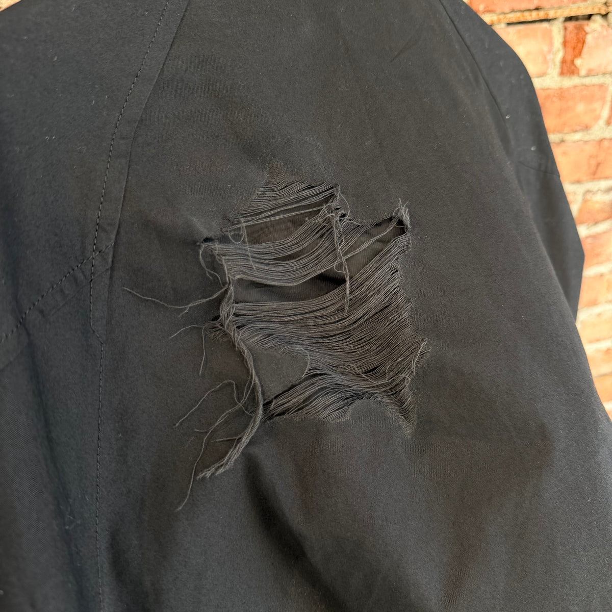 TAKAHIROMIYASHITA THE SOLOIST SS24 DISTRESSED DOG EAR HARRINGTON JACKET ‘BLACK’