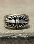 CHROME HEARTS CLASSIC FLORAL RING ‘SILVER’