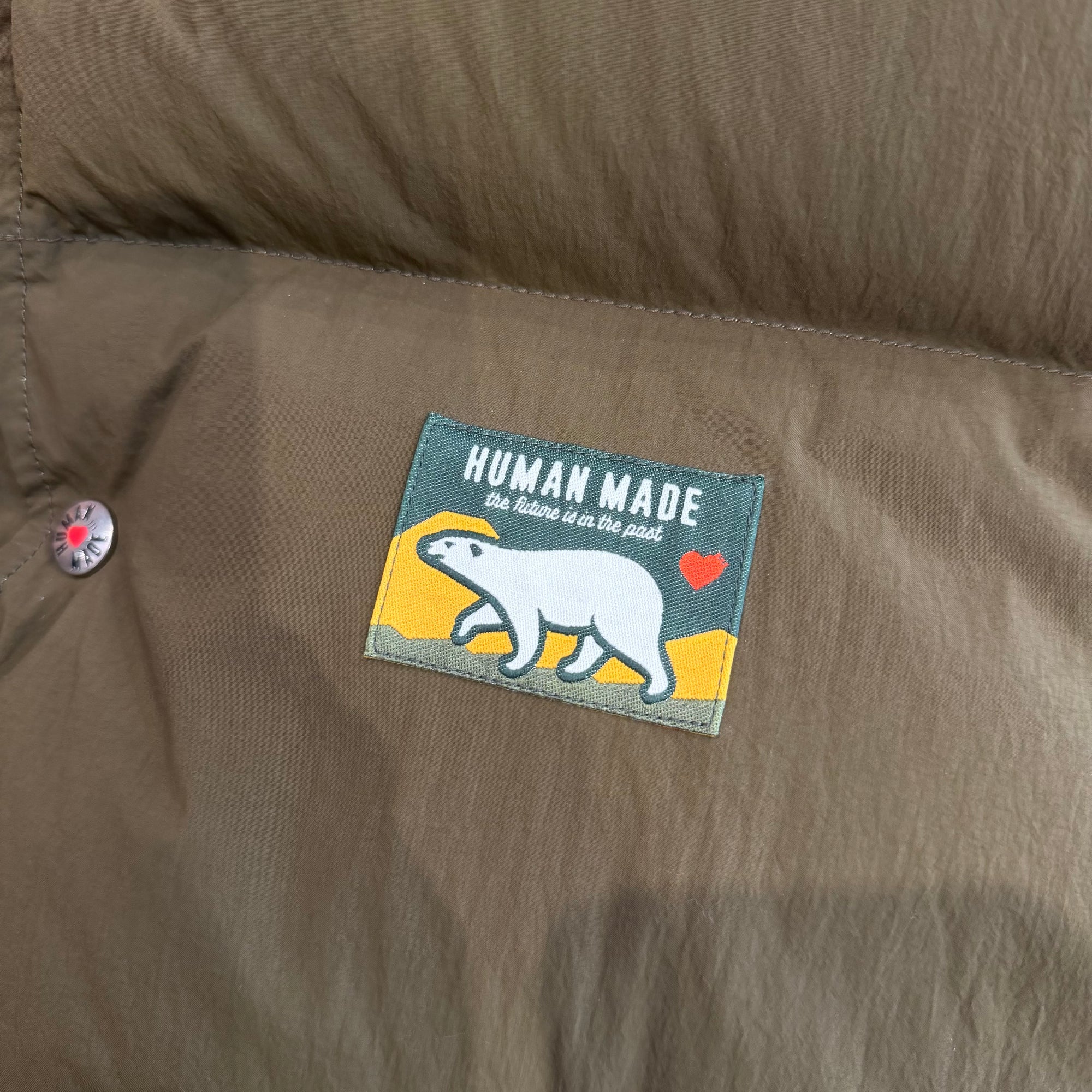 HUMAN MADE REVERSIBLE DOWN VEST ‘OLIVE’