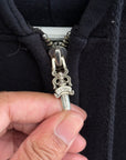 CHROME HEARTS VINTAGE THERMAL HORSESHOE ZIP HOODIE ‘BLACK’