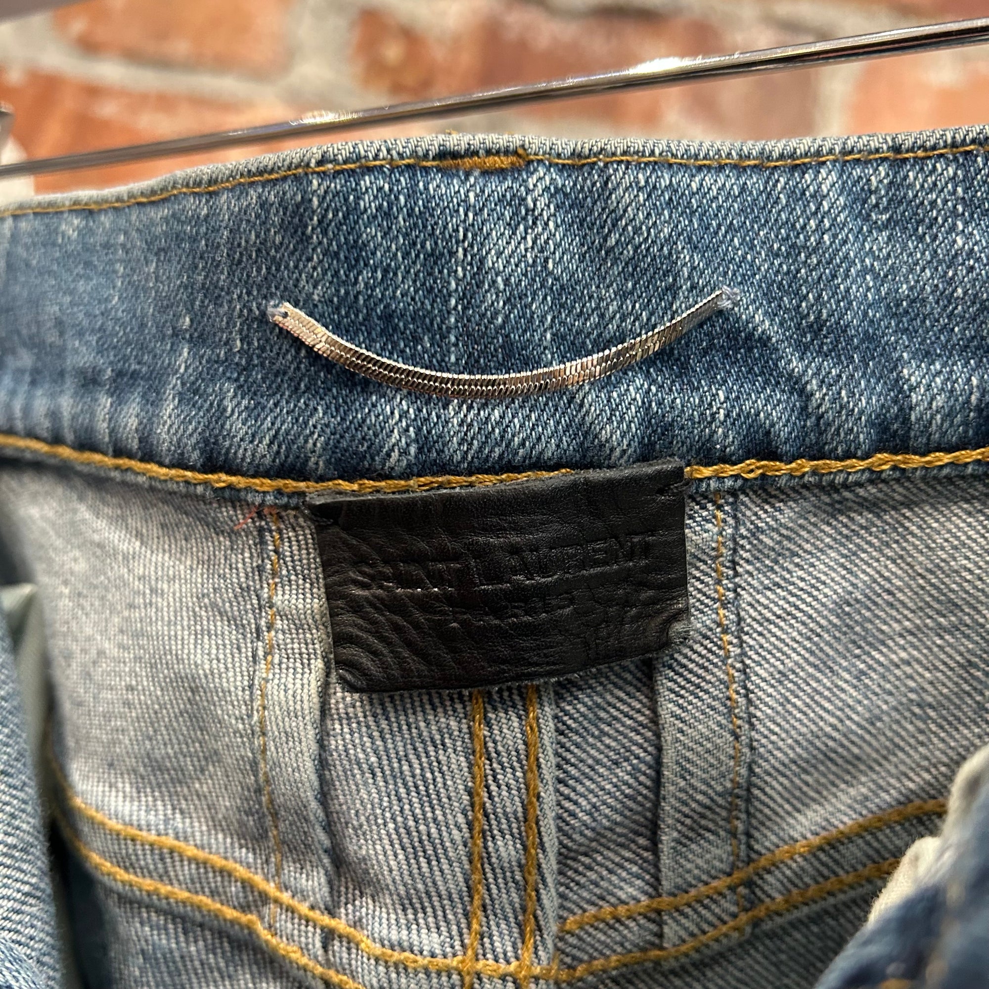 SAINT LAURENT SS16 HEDI STUDDED D02 DENIM ‘BLUE’