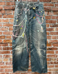 ACNE STUDIOS 1981M TROMPE L’OEIL CHAIN JEANS ‘MULTI’