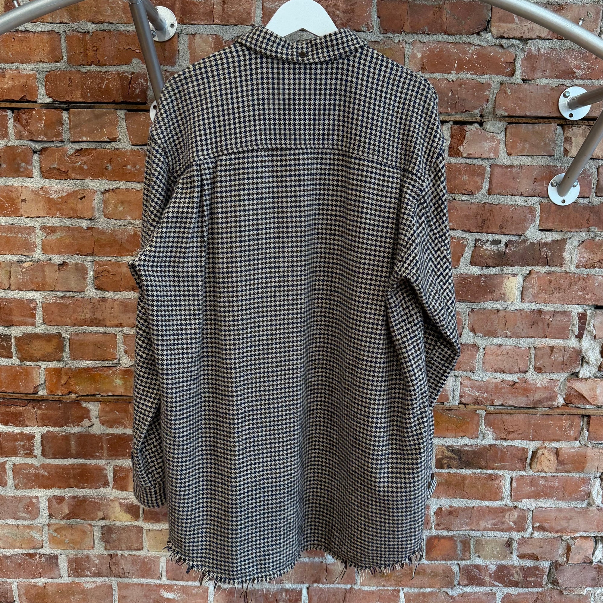 UNDERCOVER SS18 HOUNDSTOOTH DISTRESSED FLANNEL ‘MULTI’