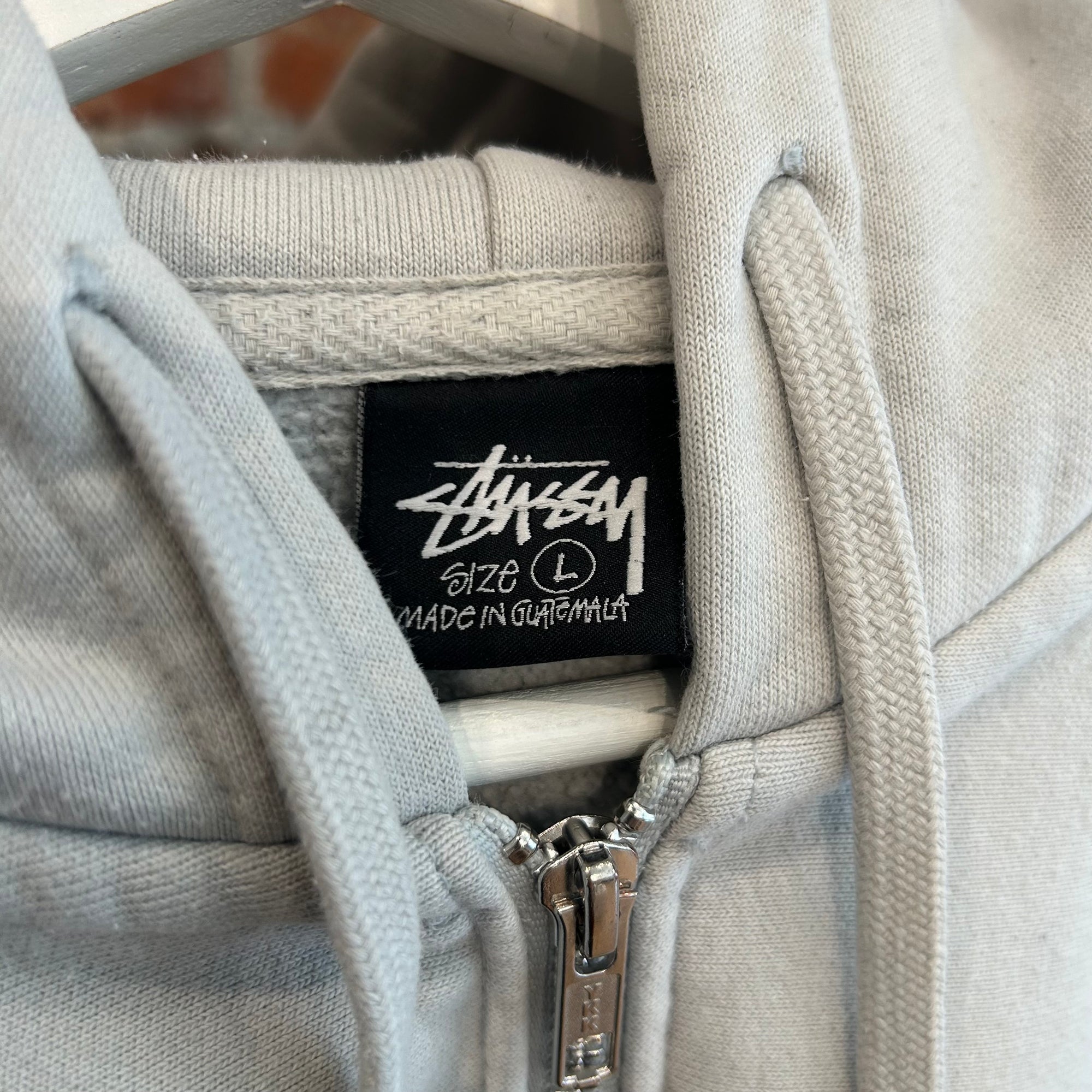 STUSSY CROWN LOGO ZIP HOODIE ‘CLOUD’