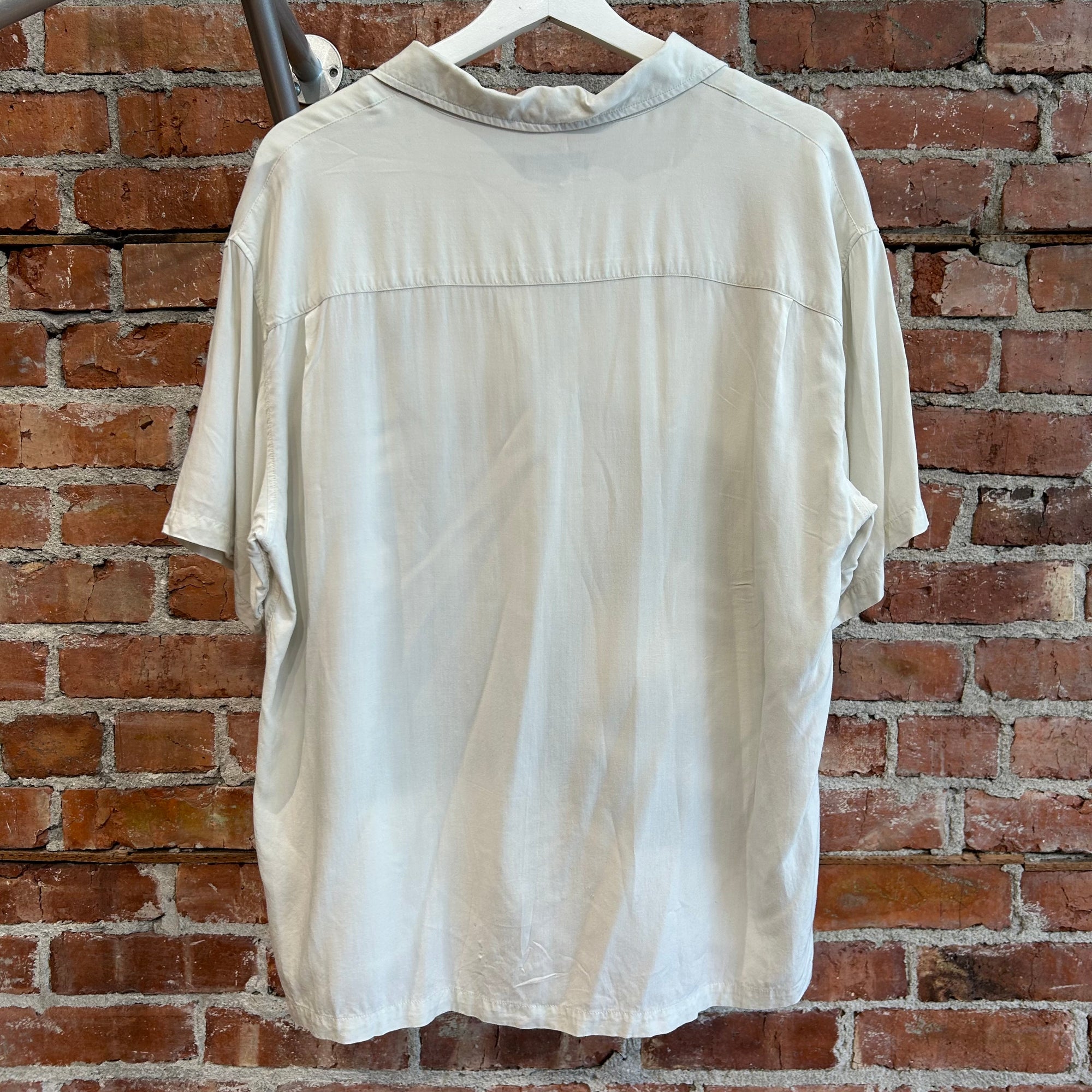 STUSSY SPEEDWAY CAMP COLLAR SHIRT ‘WHITE/BLACK’