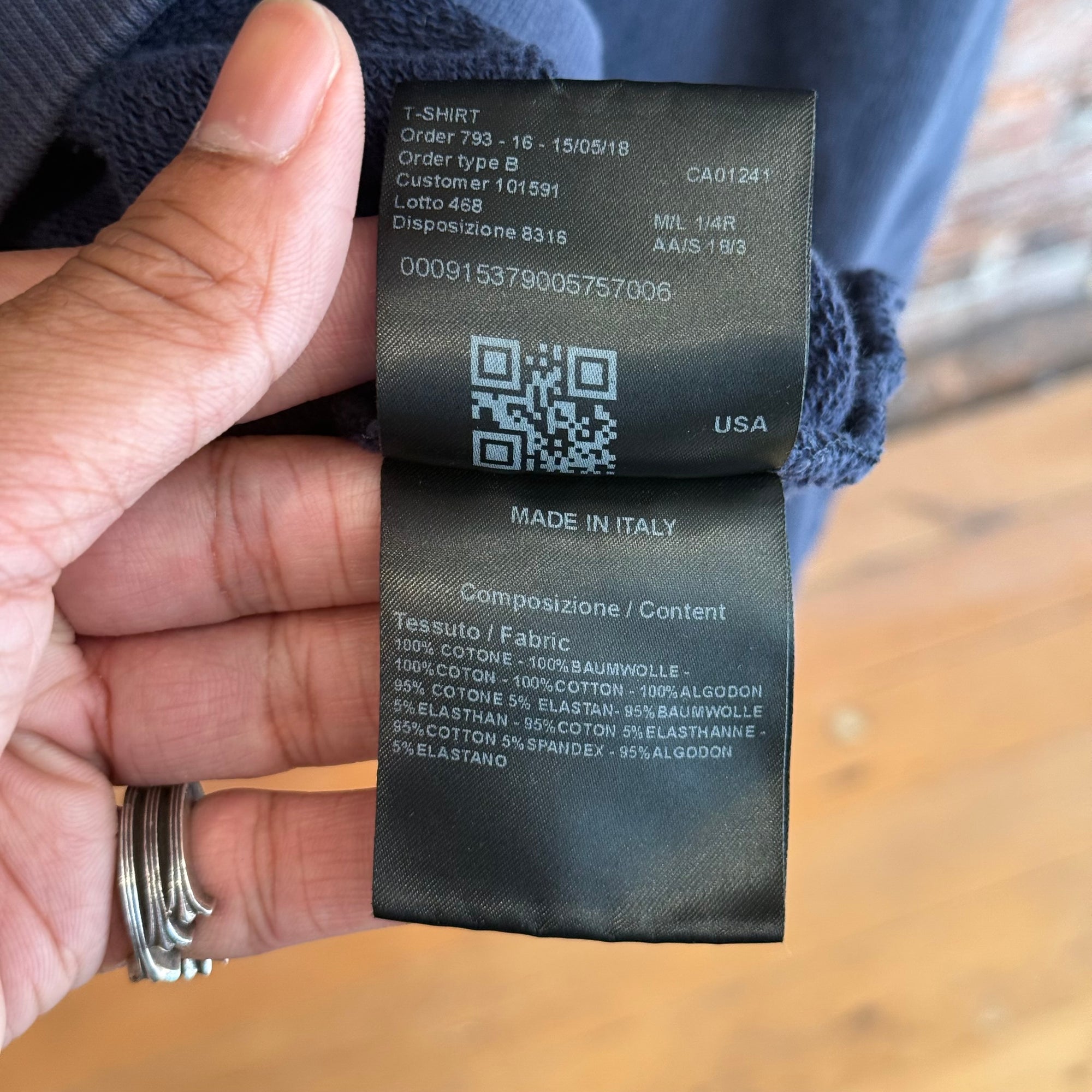 CALVIN KLEIN 205W39NYC RAF SIMONS CREWNECK ‘NAVY’