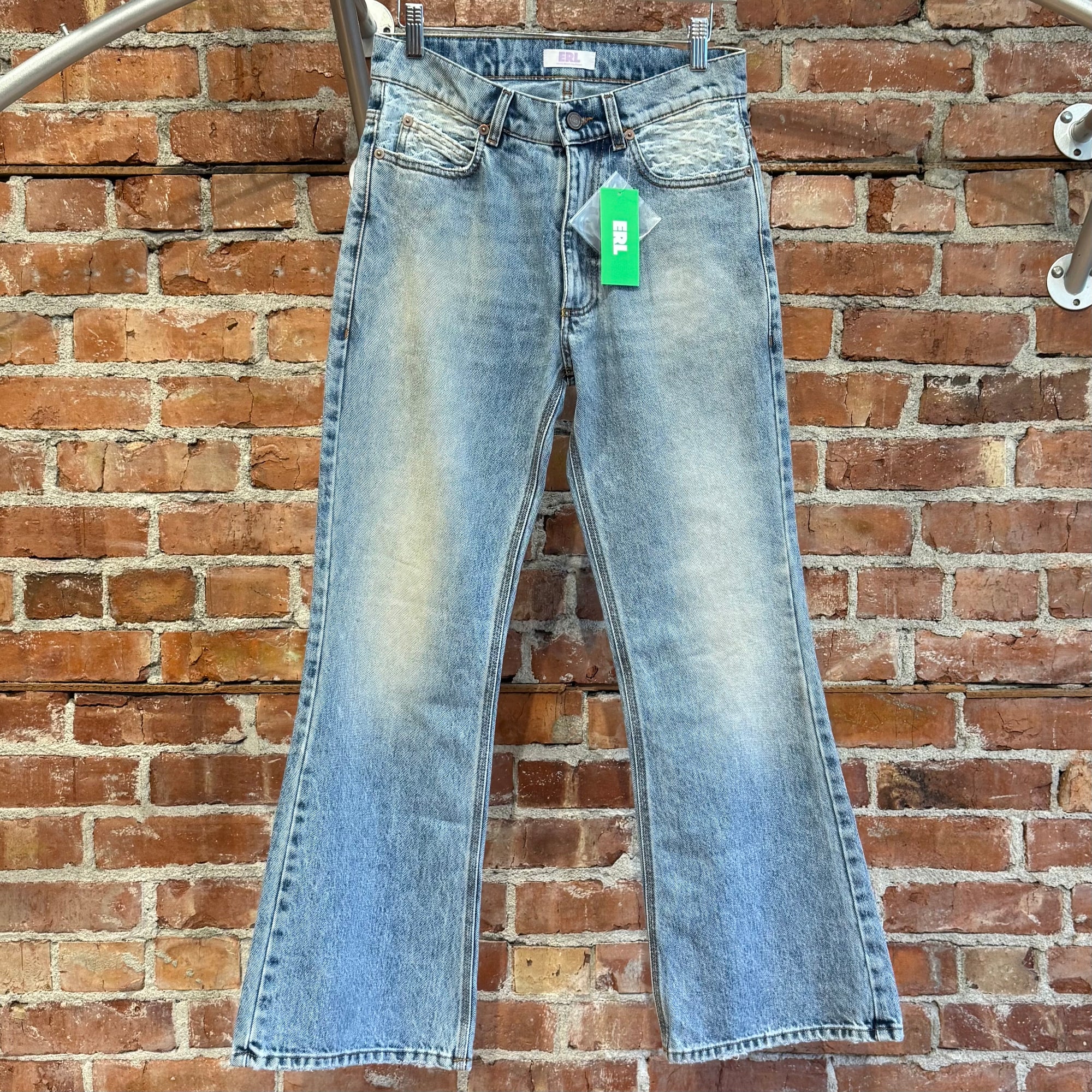 ERL PATCHWORK STARS FLARED DENIM ‘BLUE’