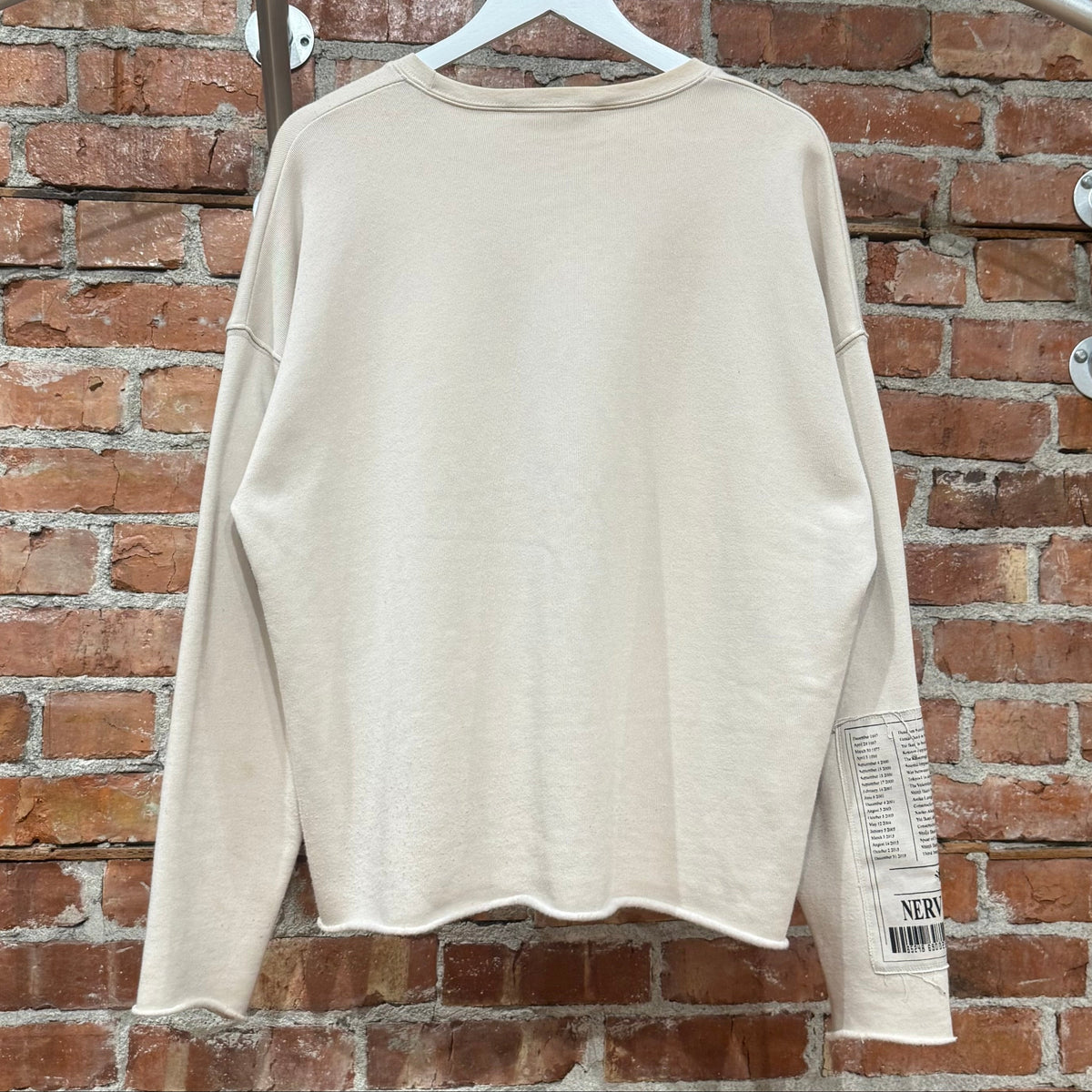 ROUGH SIMMONS EVANGELION PATCHWORK CREWNECK ‘CREAM’