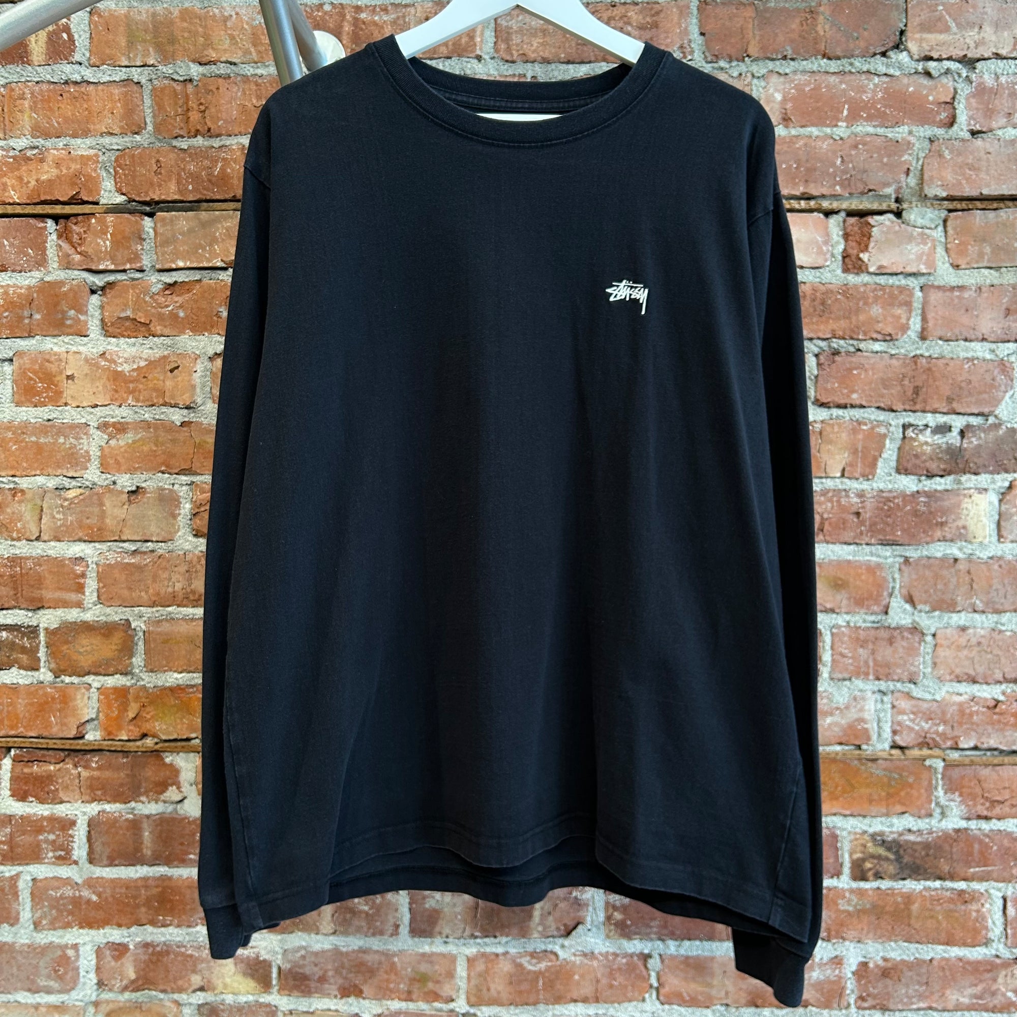 STUSSY MINI LOGO LONG SLEEVE ‘BLACK’