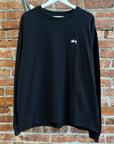 STUSSY MINI LOGO LONG SLEEVE ‘BLACK’