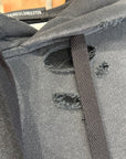 ANN DEMEULEMEESTER PATCHWORK VINTAGE HOODIE ‘VINTAGE BLACK’