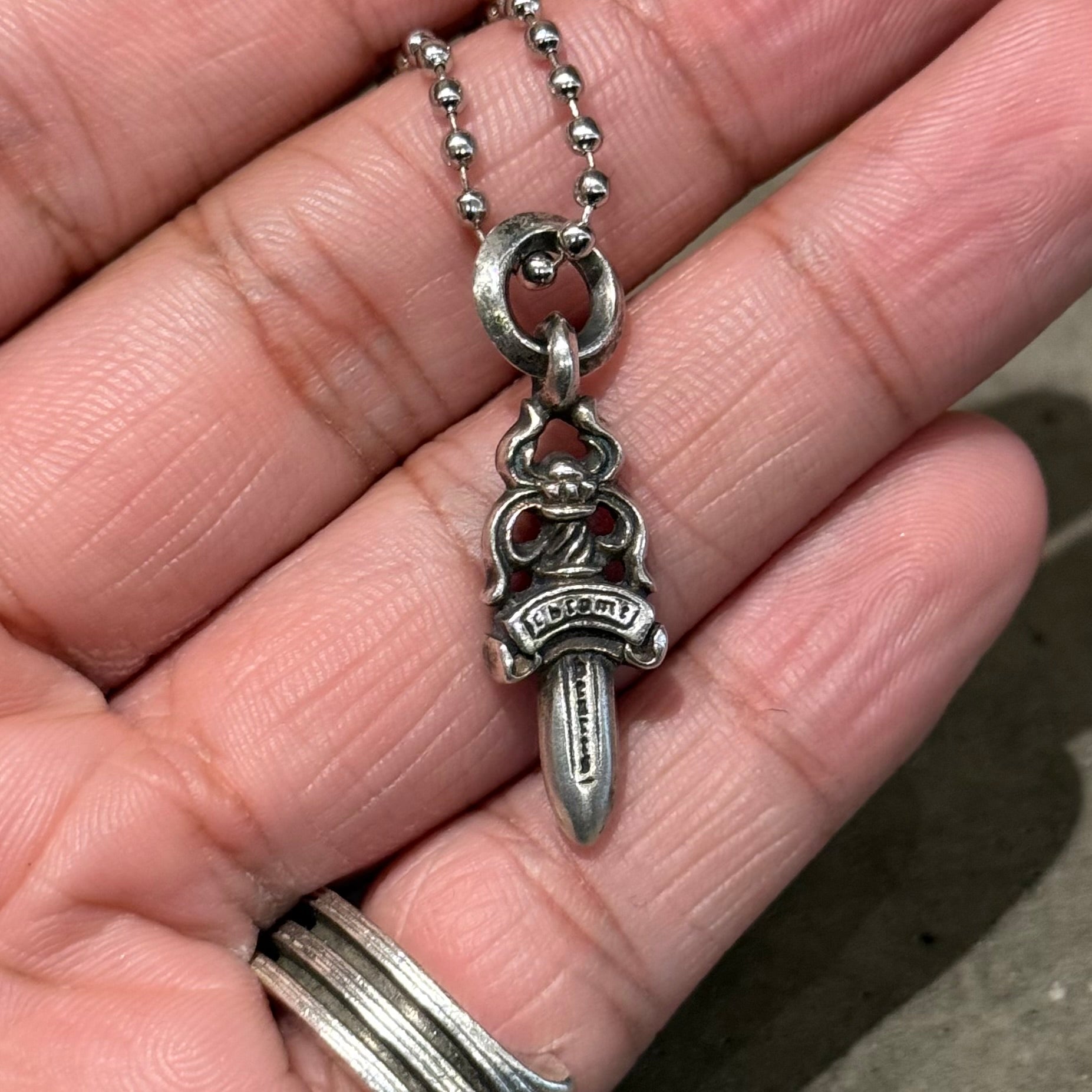 CHROME HEARTS NO.5 DAGGER PENDANT NECKLACE ‘SILVER’