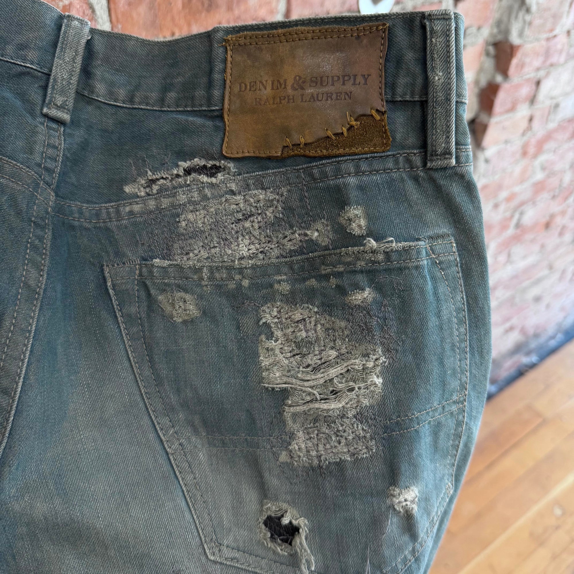 POLO RALPH LAUREN DENIM &amp; SUPPLY BORO REPAIR DENIM ‘MUD WASH’