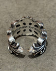 CHROME HEARTS DOUBLE FLORAL RING 'SILVER'
