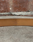 LOUIS VUITTON EPI LEATHER LOGO BUCKLE BELT ‘CREAM/TAN’