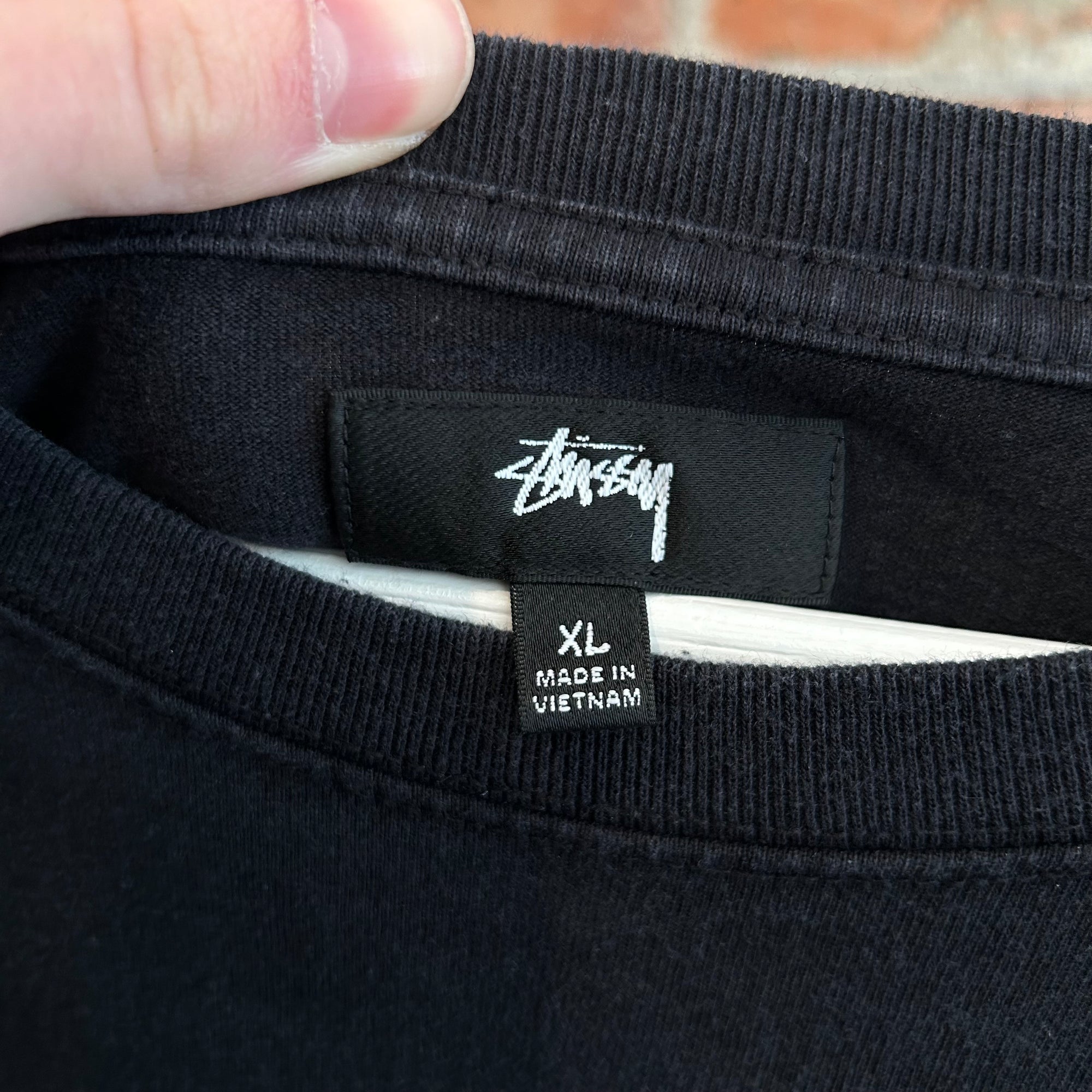 STUSSY MINI LOGO LONG SLEEVE ‘BLACK’
