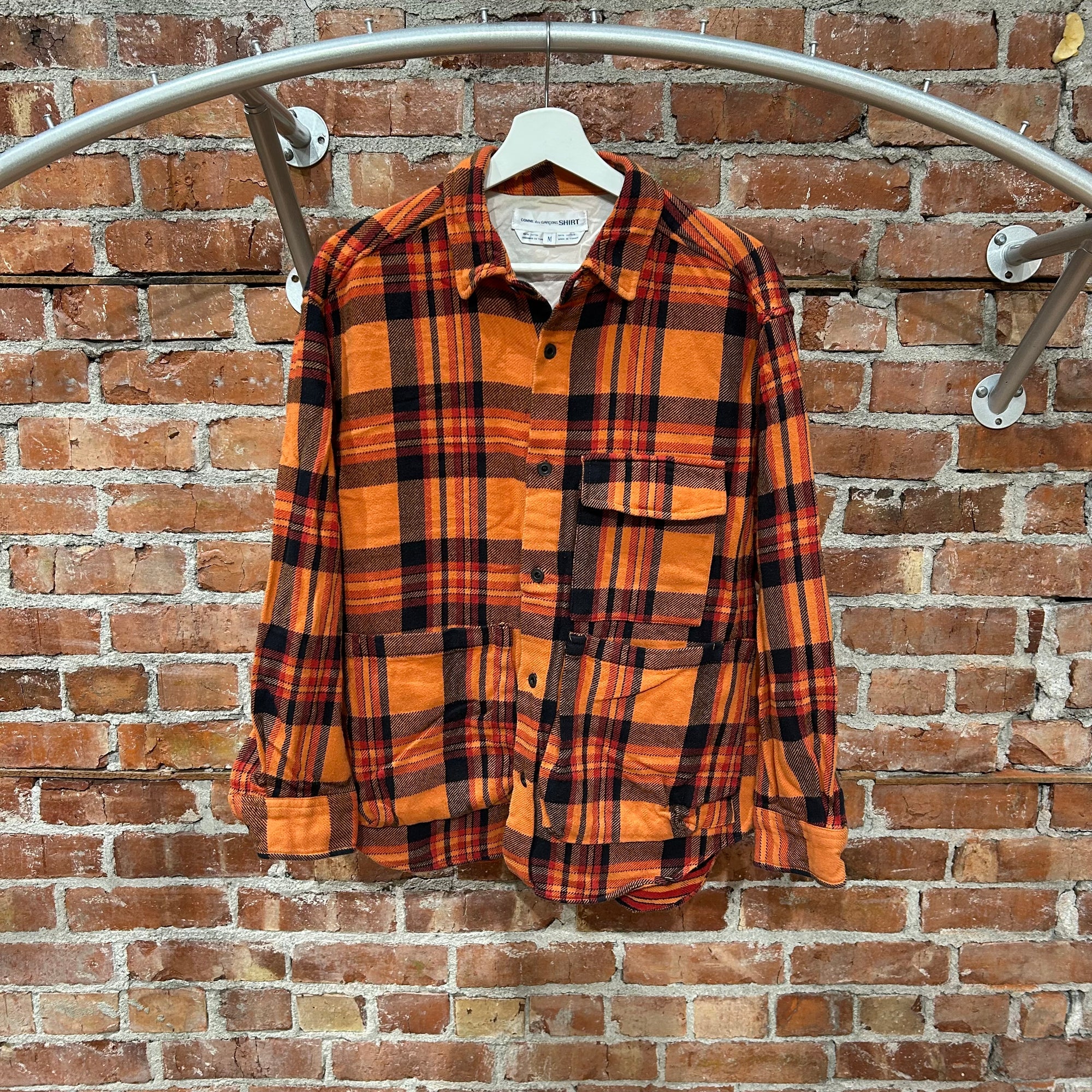 CDG PLAID FLANNEL 'ORANGE' – Sadō Room - Main Image