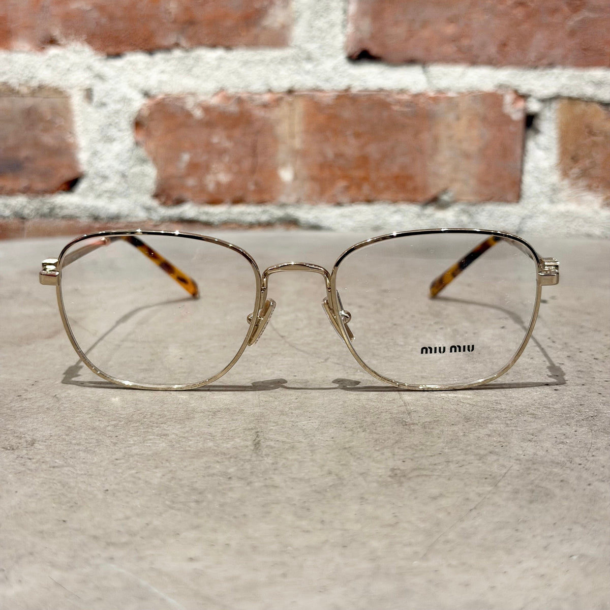 MIU MIU 50WV METAL FRAME GLASSES ‘GOLD’