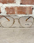MIU MIU 50WV METAL FRAME GLASSES ‘GOLD’