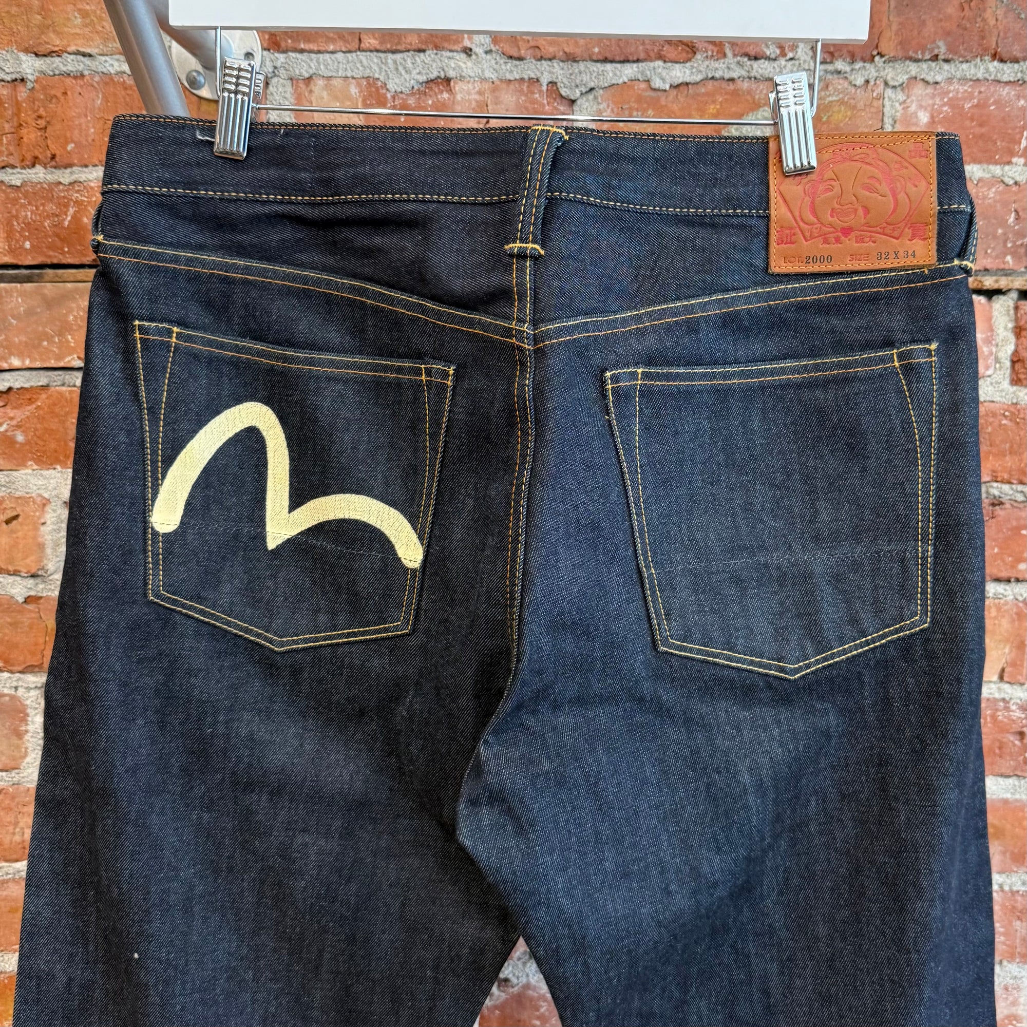 EVISU LOT 2000 SINGLE GULL DENIM 'INDIGO/IVORY'