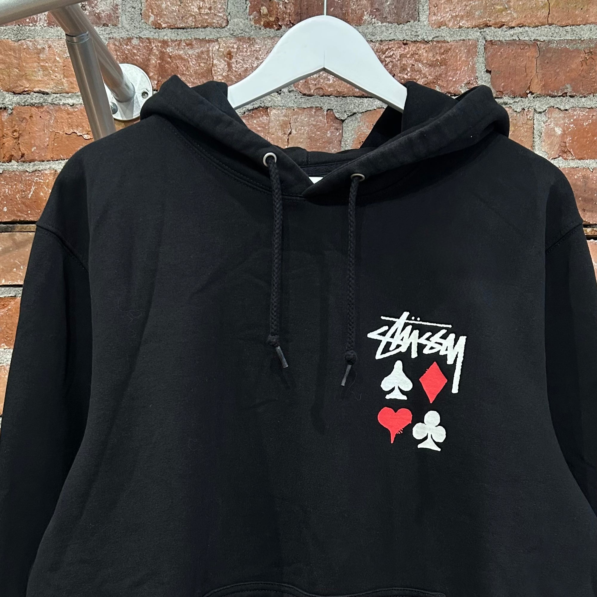 STUSSY CARD SUITS HOODIE ‘BLACK’