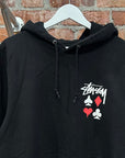 STUSSY CARD SUITS HOODIE ‘BLACK’