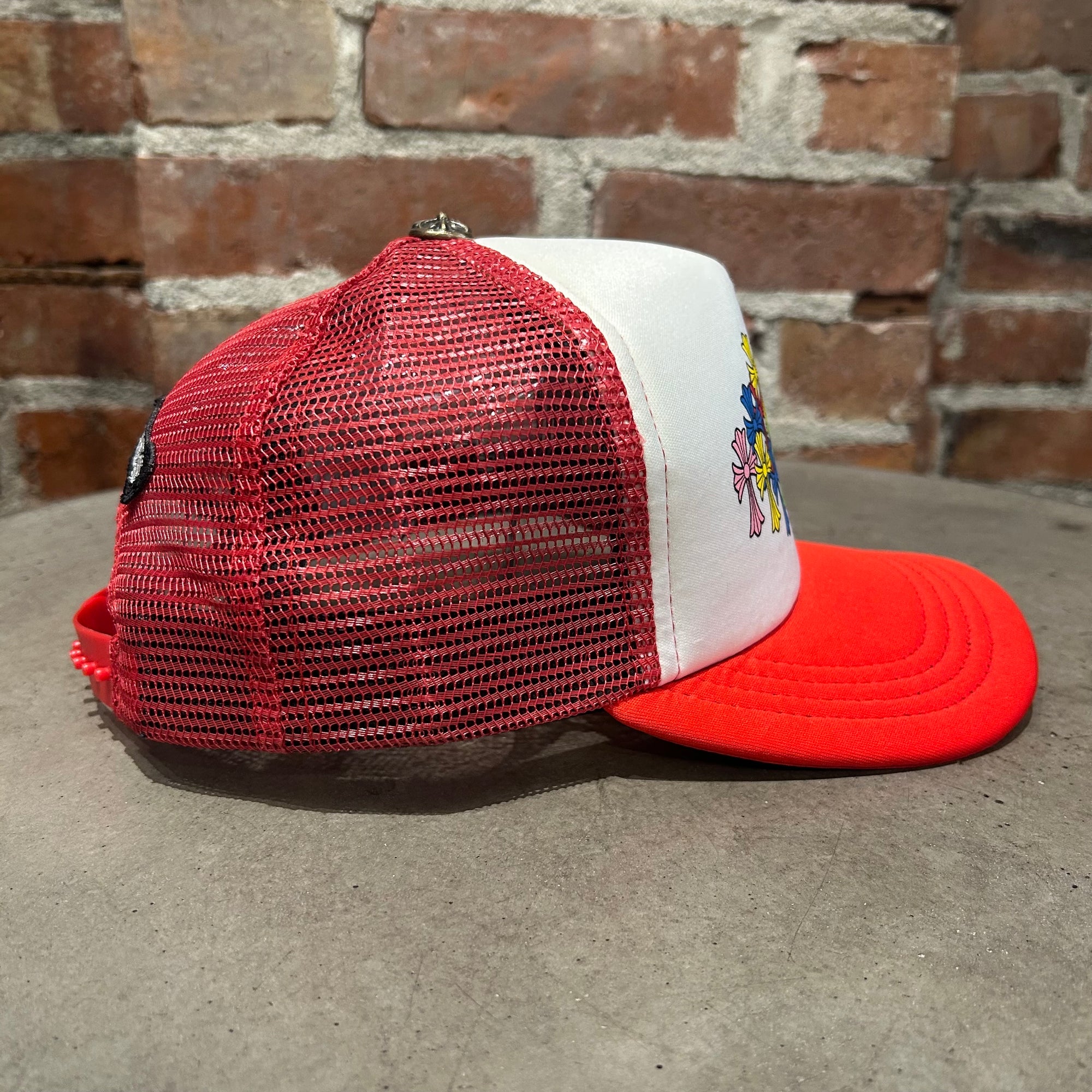 CHROME HEARTS MULTICOLOR CEMETERY TRUCKER ‘RED’