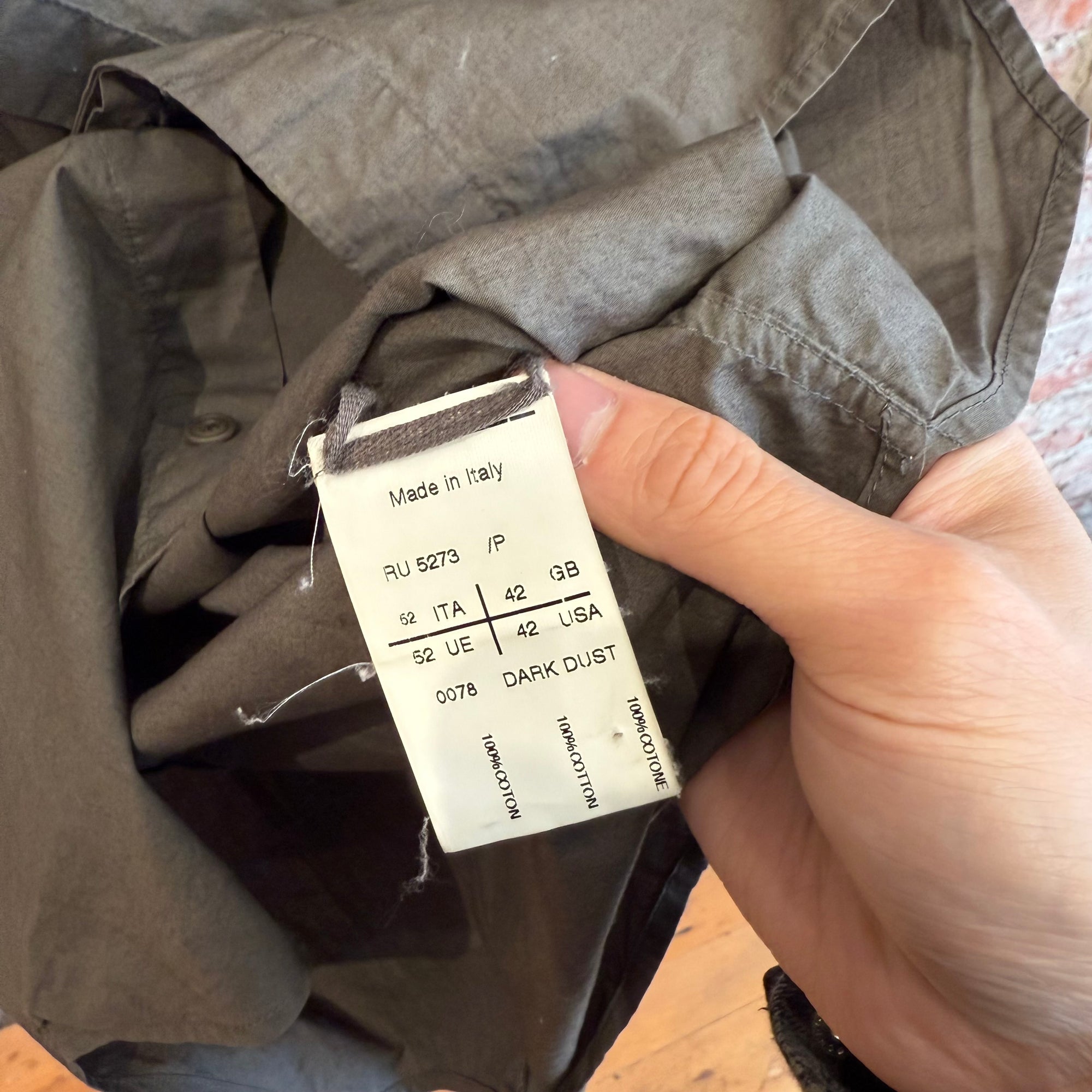 RICK OWENS SS13 AIRCUT SHIRT PRODUCTION SAMPLE