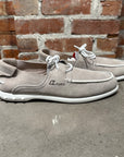 CHRISTIAN LOUBOUTIN GEROMOC SUEDE BOAT SHOES ‘GREY’