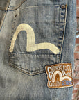 EVISU SASHIKO PATCH DENIM 'VINTAGE BLUE'