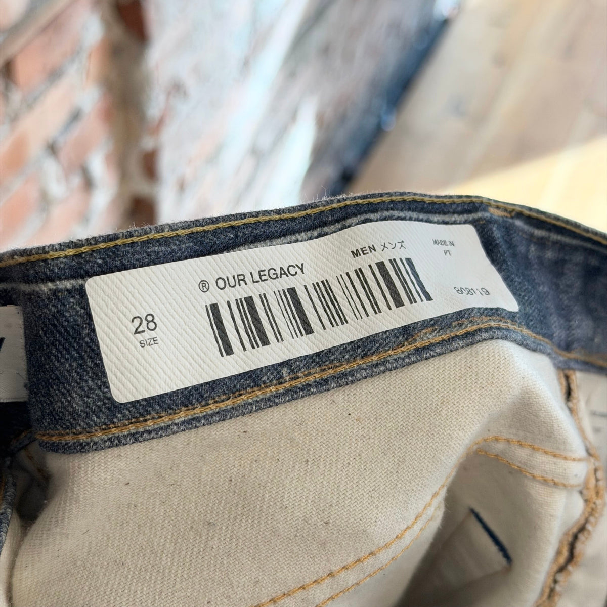 OUR LEGACY TROMPE PRINT THIRD CUT DIGITAL DENIM ‘LIGHT BLUE’