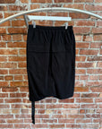 RICK OWENS DRKSHDW JERSEY DRAWSTRING POD SHORTS (M) ‘BLACK’