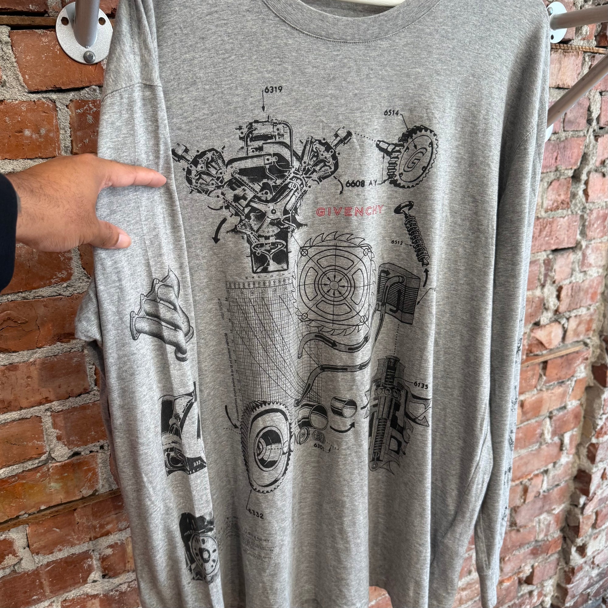 GIVENCHY GEARHEAD LONGSLEEVE ‘GREY’