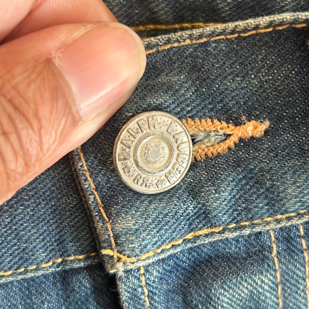RALPH LAUREN DOUBLE RL BUSH CARGO CONCH DENIM ‘MUD WASH’