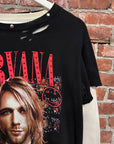 AFTER-HRS KURT COBAIN WAFFLE LAYERED TEE ‘BLACK’