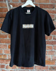 SUPREME SS22 BURBERRY BOX LOGO TEE ‘BLACK/BROWN’