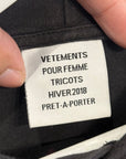 VETEMENTS AW18 HEAVY METAL TOUR HOODIE ‘BLACK’