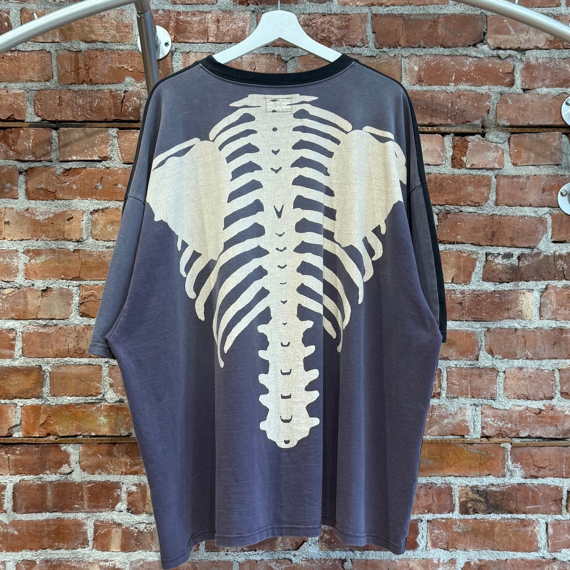 KAPITAL TWO TONE SKELETON TEE 'BLACK/PURPLE'