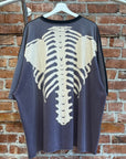 KAPITAL TWO TONE SKELETON TEE 'BLACK/PURPLE'