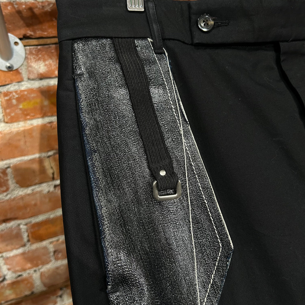 RICK OWENS SS19 BABEL PATCHED KARLOFF PANTS ‘BLACK’
