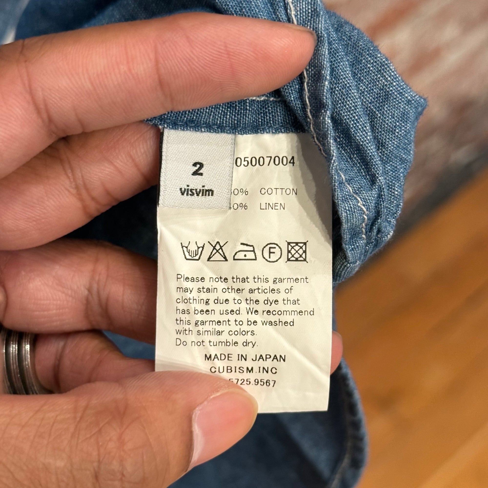 VISVIM SS17 ICT FEEL FREE CHAMBRAY WORK SHIRT ‘INDIGO’