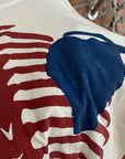 KAPITAL KOUNTRY OVERSIZED BONES TEE ‘BLUE/RED’