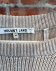 HELMUT LANG WOOL PULLOVER CREWNECK SWEATER ‘CREAM’