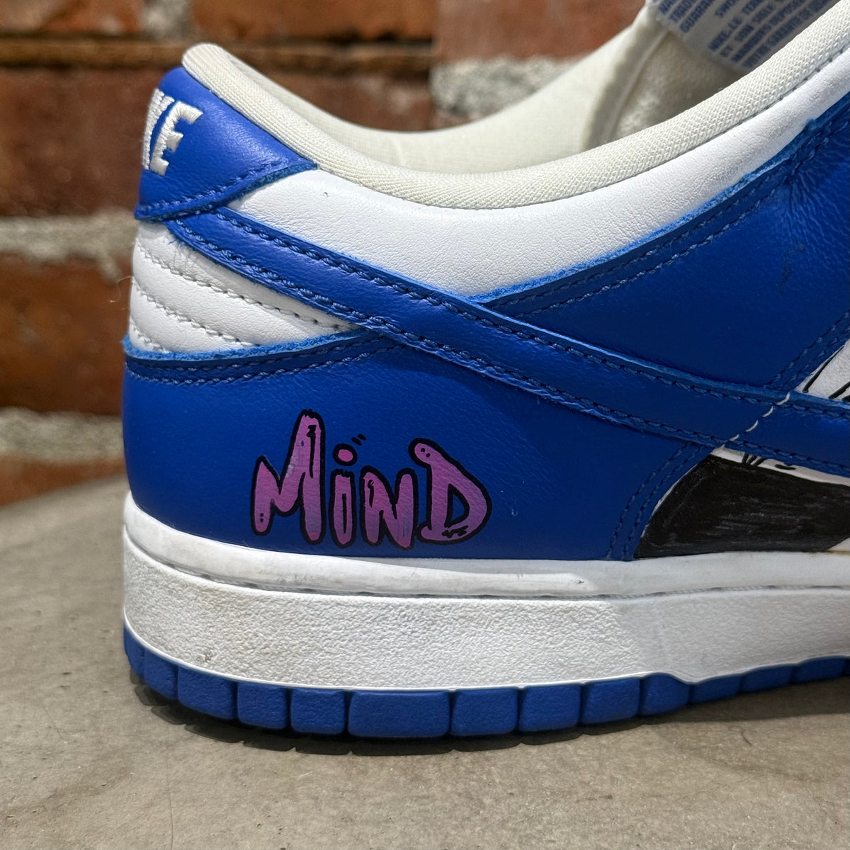 CHROME HEARTS MATTY BOY NIKE DUNK LOW SNEAKERS ‘WHITE/BLUE’