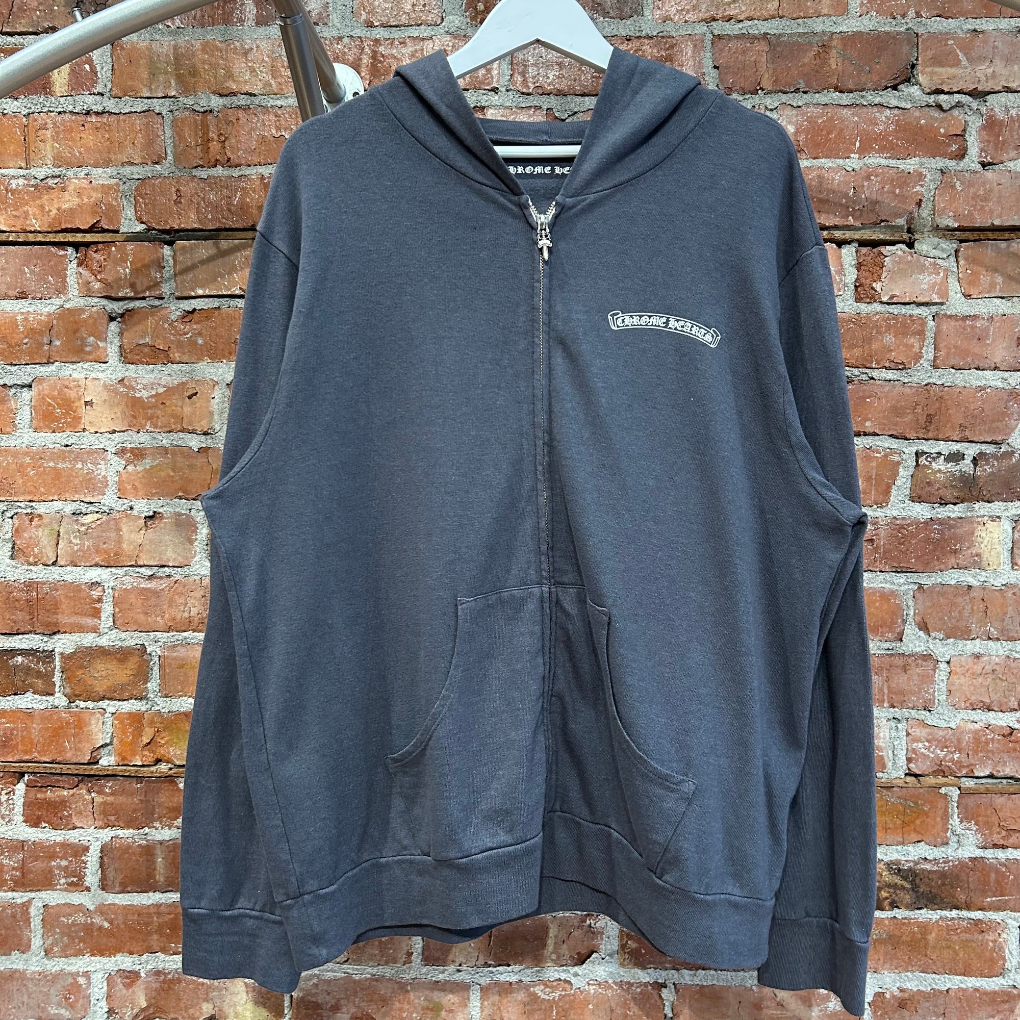 CHROME HEARTS MATTY BOY MINIONS ZIP HOODIE ‘SLATE’
