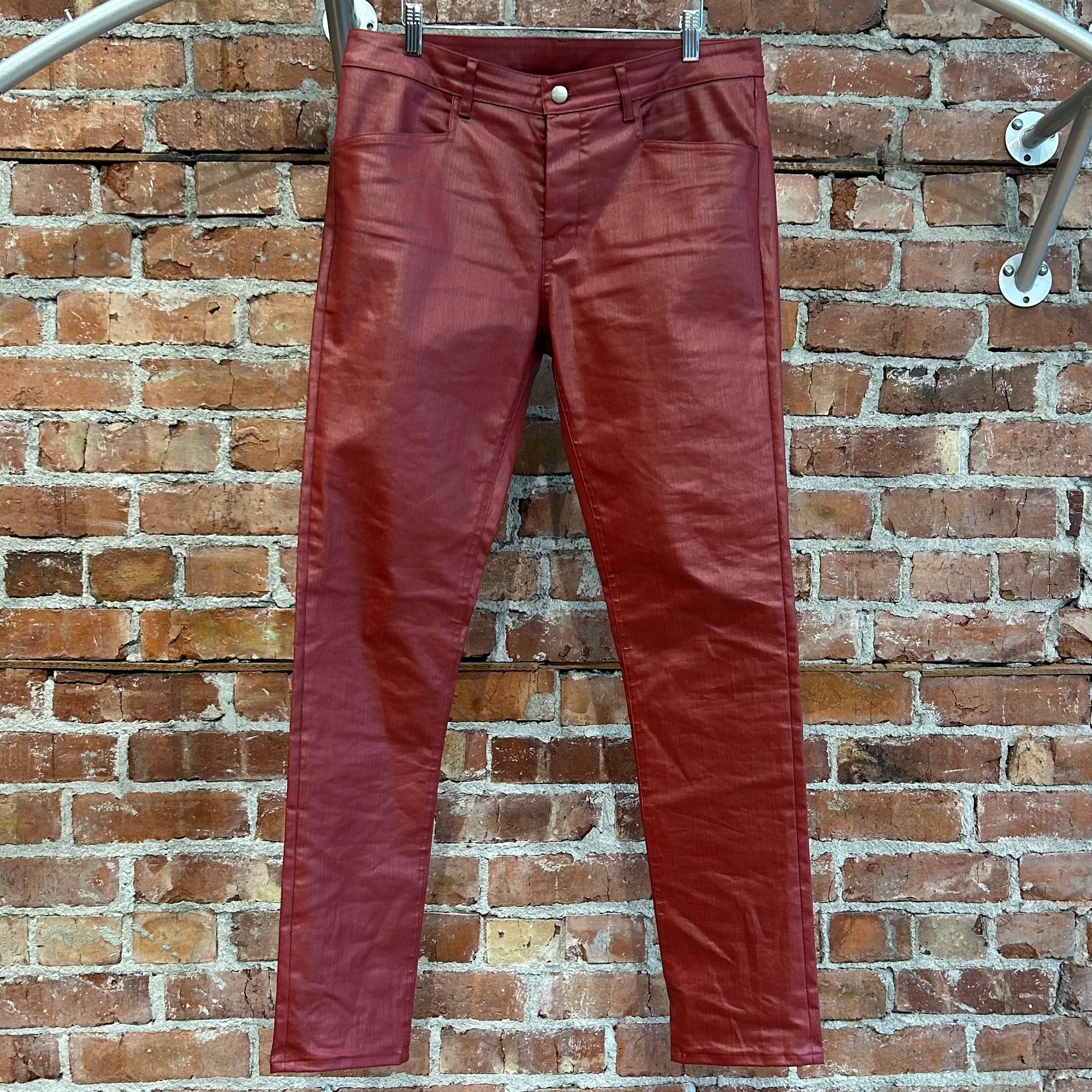 RICK OWENS SS24 LIDO TYRONE WAXED DENIM ‘RED’