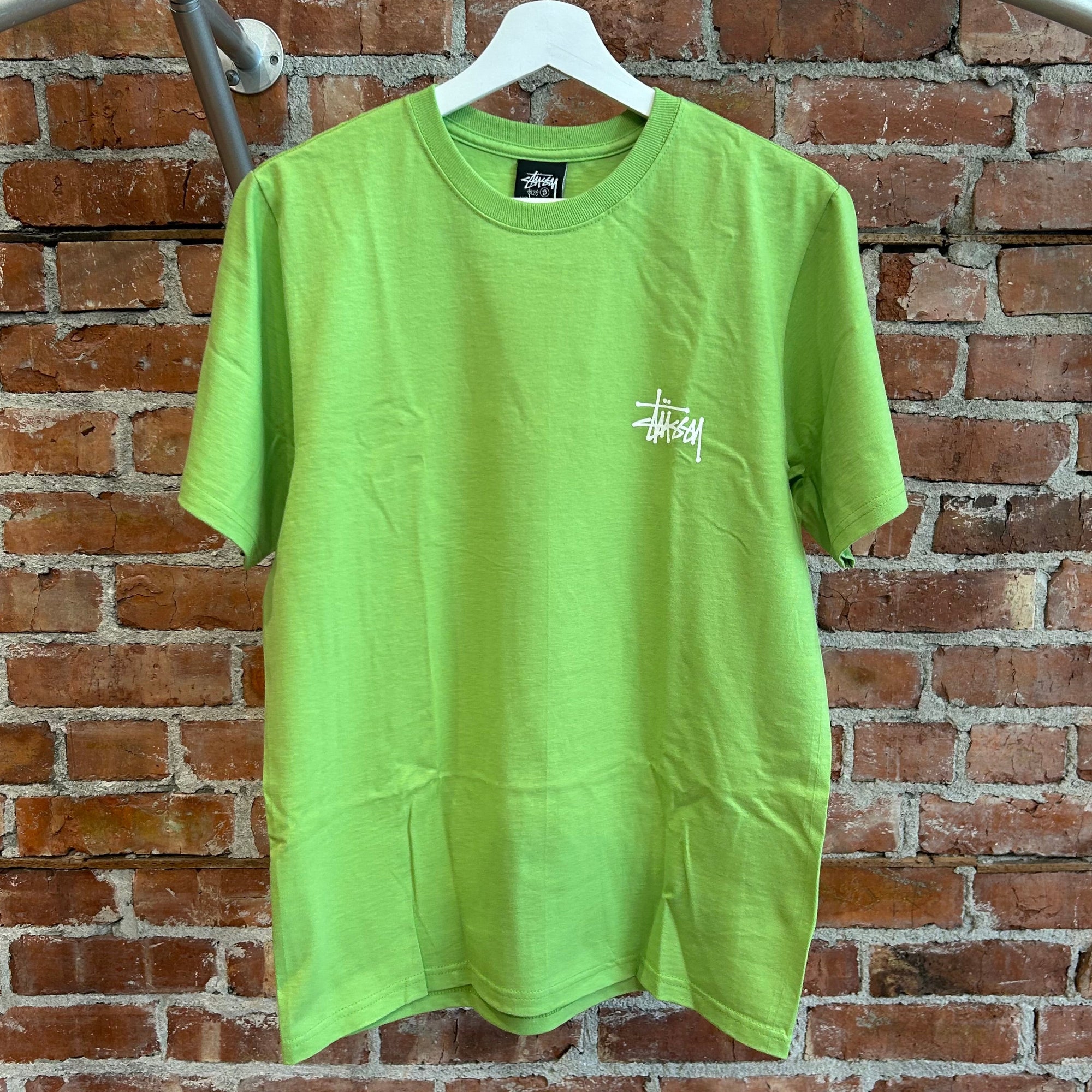 STUSSY CLASSIC LOGO TEE ‘NEON GREEN’